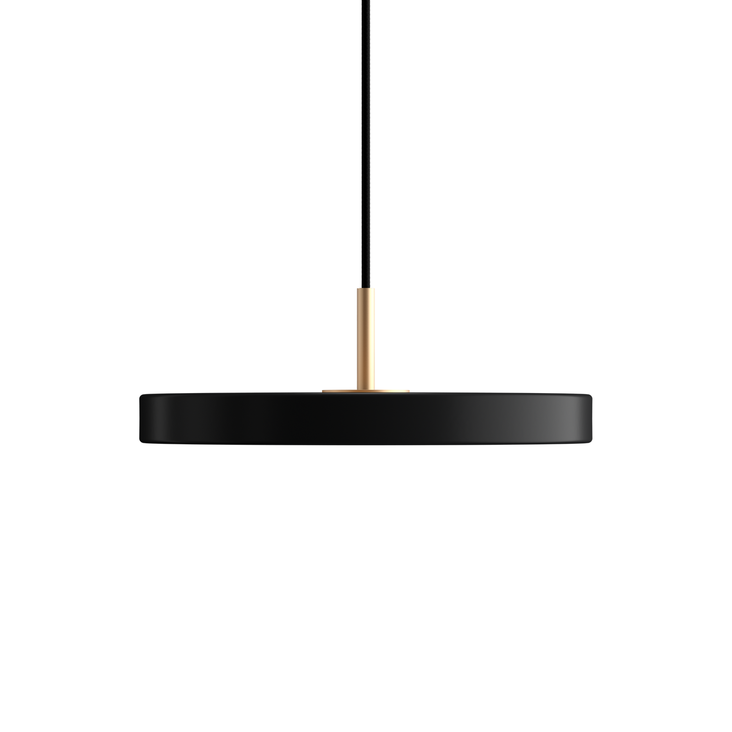 Asteria Mini Pendant Lamp with Brass Top by UMAGE #Black