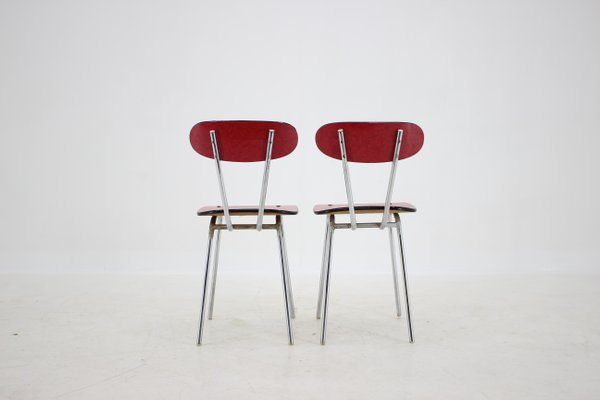 Umakart Chrome-Plated Dining Chairs, Czechoslovakia, 1960s, Set of 6-TZ-713059