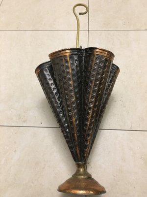 Umbrella Stand in Brass and Copper, 1970s-WQQ-929131