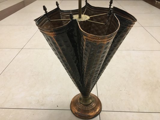 Umbrella Stand in Brass and Copper, 1970s-WQQ-929131