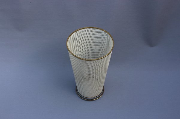 Umbrella Stand in Brass and Perforated Plate from Vereinigte Werkstätten München-FGF-1013041