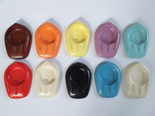 Unique Colored Bakelite Ashtrays from Škoda Car Manufacturer, 1959, Set of 10-TZ-772277