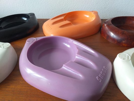 Unique Colored Bakelite Ashtrays from Škoda Car Manufacturer, 1959, Set of 10-TZ-772277