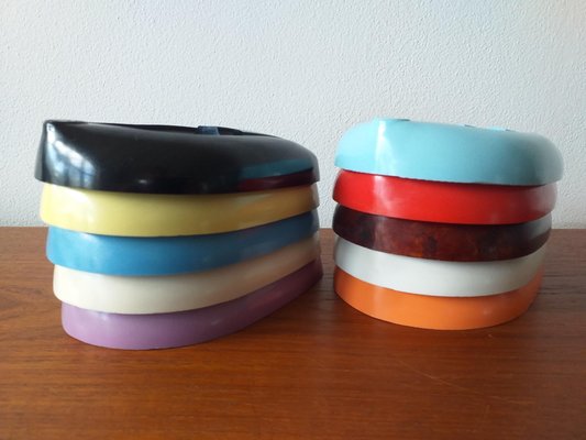 Unique Colored Bakelite Ashtrays from Škoda Car Manufacturer, 1959, Set of 10-TZ-772277