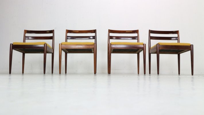 Universe 301 Dining Chairs by Kai Kristiansen for Magnus Olesen, Denmark, 1960s, Set of 4-DT-2026166