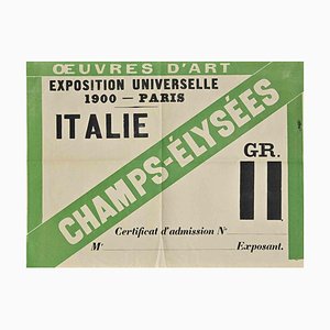 Unknown, Admission to the Universal Exhibition in Paris, Document, 1900-ZCI-1014334