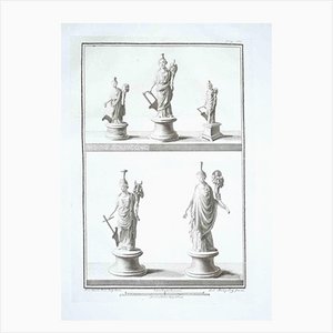 Unknown, Ancient Roman Statues, Original Etching, 1700s-ZCI-1383089