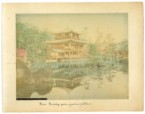 Unknown, Ancient View of Kyoto, Kingkakuji Garden, Albumen Print, 1880s-1890s-ZCI-937868