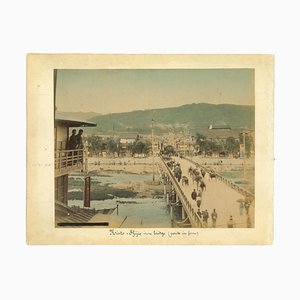 Unknown, Ancient View of Kyoto, Shinjio Iron Bridge, Albumen Print, 1880s-1890s-ZCI-937867