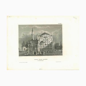 Unknown, Ancient View of Sultan Selim's Mosque in Constantinople, Lithograph, 1850s-ZCI-1383071