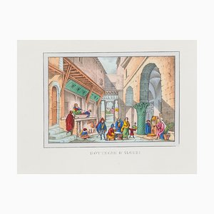 Unknown, Bazaar In Algeria, Lithograph, 1846-ZCI-871363