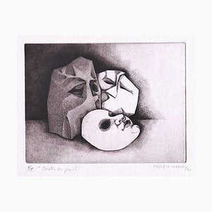 Unknown, Caretas De Papel, Original Etching, 1974-ZCI-920615