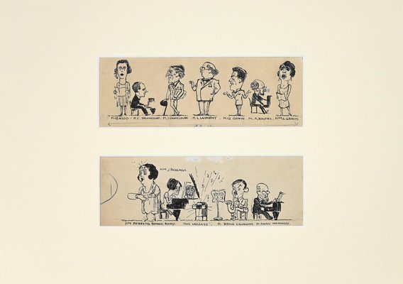 Unknown, Caricatures, China Ink, 20th Century-ZCI-871829