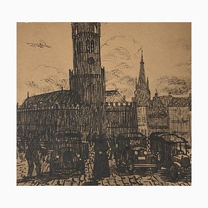 Unknown, City Center, Original Lithograph, 19th Century-ZCI-1378927