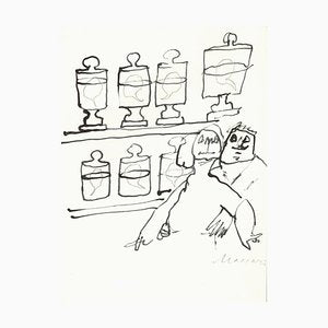 Unknown, Elixir of Love, Original Drawing on Paper, 1970s-ZCI-971442