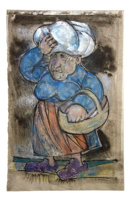 Unknown, Figure, Mixed Media Signed Sandrin, Early 20th Century-ZCI-871669