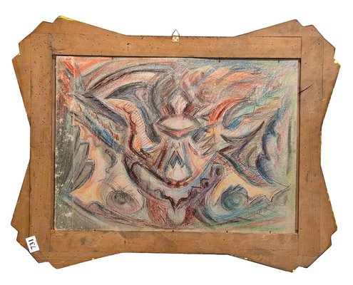 Unknown , Futurist Composition , Original Pastel Drawing , Early 20th Century-ZCI-801212