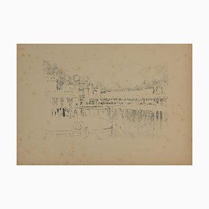 Unknown, Grand Hotel, Original Pencil Drawing, Mid,20th Century-ZCI-891994