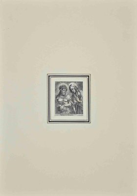 Unknown, Jesus and Virgin Mary, Etching, Late 18th Century-ZCI-1775681