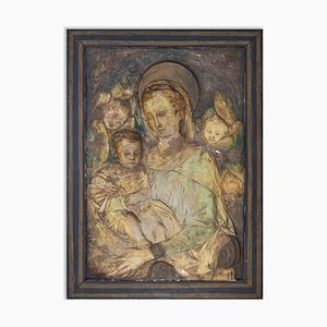 Unknown, Madonna and Child, Colored Chalk Drawing, 19th Century-ZCI-1770180