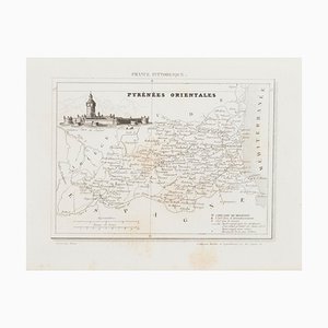 Unknown, Map of Pyrénées, Etching, 19th Century-ZCI-871486