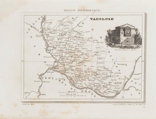 Unknown - Map of Vaucluse - Original Etching - 19th Century-ZCI-871442