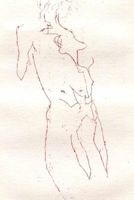 Unknown, Nude, Original Drypoint Etching, Mid-20th Century-ZCI-1416573