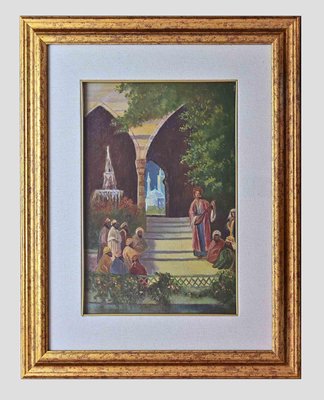 Unknown, Oriental Scene, Original Oil Painting, 1970s-ZCI-962892