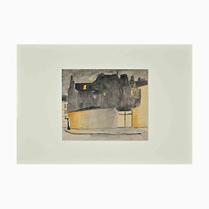 Unknown, Paris by Night, Original Watercolour, 1960s-ZCI-981055