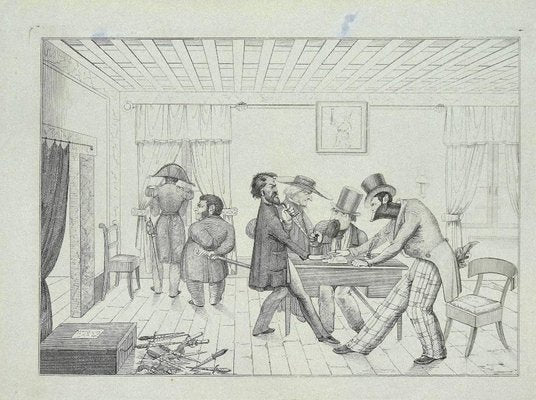 Unknown, Political Discussion, Lithograph on Paper, 1850s-ZCI-871032