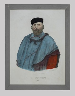 Unknown, Portrait of Garibaldi, Original Lithograph, 19th-Century-ZCI-931448