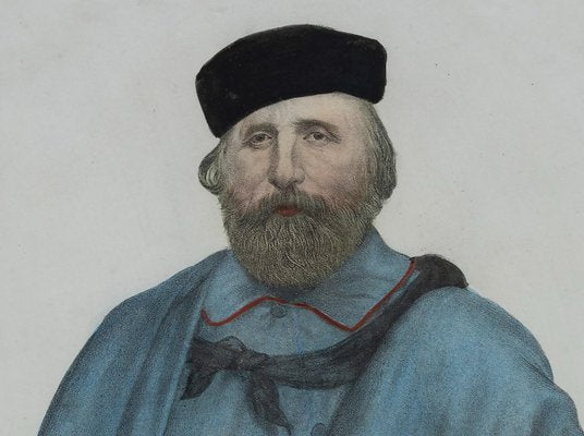 Unknown, Portrait of Garibaldi, Original Lithograph, 19th-Century-ZCI-931448