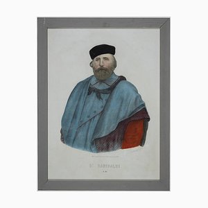 Unknown, Portrait of Garibaldi, Original Lithograph, 19th-Century-ZCI-931448