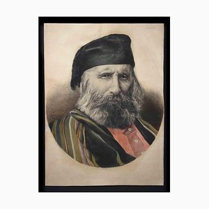 Unknown, Portrait of Giuseppe Garibaldi, Lithograph, Early 20th Century-ZCI-1775862