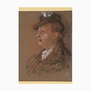 Unknown - Portrait of Madame - Original Pastel on Paper - 1930s-ZCI-871256