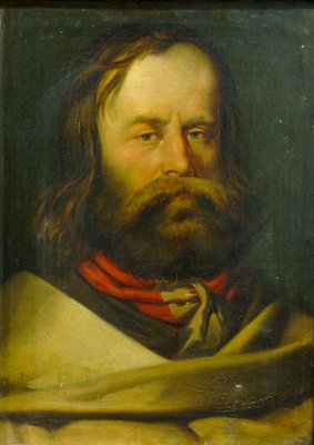 Unknown, Portrait of Young Giuseppe Garibaldi, Oil on Canvas, 19th Century-ZCI-1769903