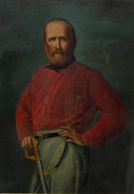 Unknown, Portrait of Young Giuseppe Garibaldi, Oil On Copper, 19th Century-ZCI-844428