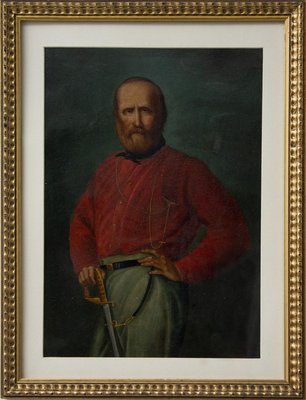 Unknown, Portrait of Young Giuseppe Garibaldi, Oil On Copper, 19th Century-ZCI-844428