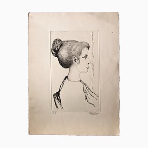 Unknown , Portrait , Original Etching , Mid,20th Century-ZCI-801242