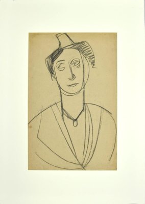 Unknown, Portrait, Pencil Drawing, Early 20th Century-ZCI-904040