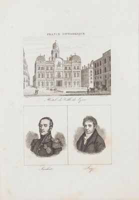 Unknown, Portraits and Cityscape, Lithograph, 19th Century-ZCI-871164