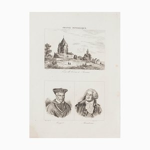 Unknown, Portraits and Landscape, Lithograph, 19th Century-ZCI-871166