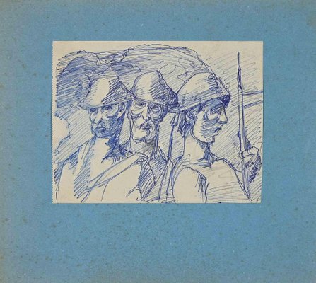 Unknown, Portraits, Original Ink Drawing, Early 20th Century-ZCI-1379802