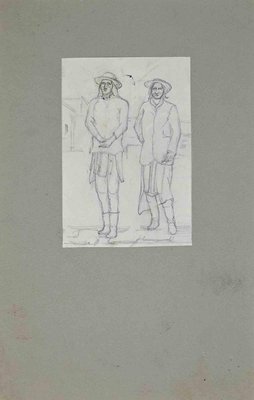 Unknown, Portraits, Original Pencil Drawing, Early 20th Century-ZCI-1379800