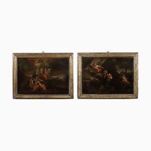 Unknown, Religious Scenes, Oil Paintings, 18th Century, Set of 2-ZCI-1760527