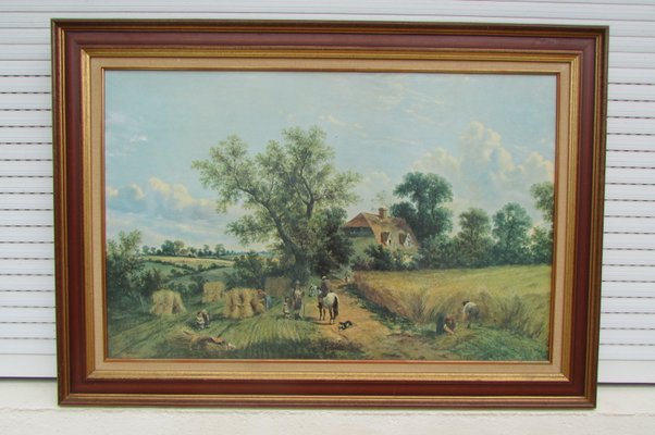 Unknown, Rural Landscape with Figures, Oil on Canvas, Framed-RDN-1351347