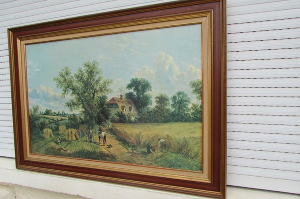 Unknown, Rural Landscape with Figures, Oil on Canvas, Framed-RDN-1351347