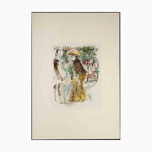 Unknown, Sketch in the Garden, Original Ink & Watercolor Drawing, Early 20th Century-ZCI-1379499