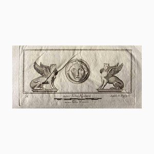 Unknown, Sphinxes from Ancient Rome, Original Etching, 1750s-ZCI-1383081