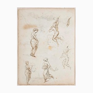 Unknown, Studies with Landscape, Ink and Pencil on Paper, Early 1800s-ZCI-1770084